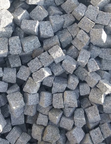 Kostka 15/17cm Granitowa Szaro Brązowa