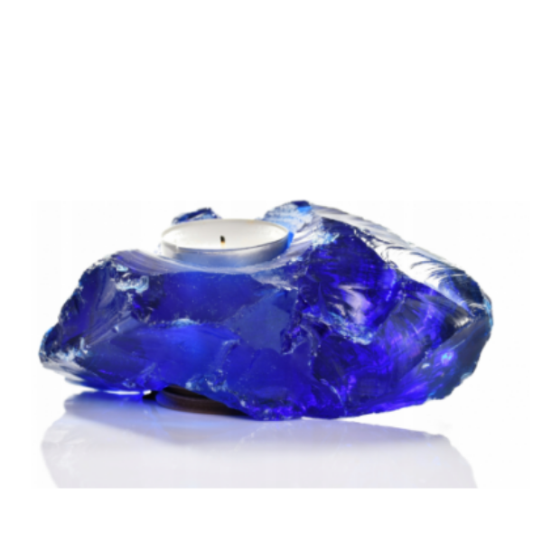 Świecznik Szklany Blue Tealight