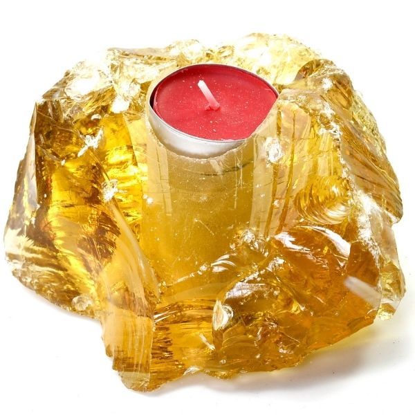 Świecznik Szklany Ambra Tealight