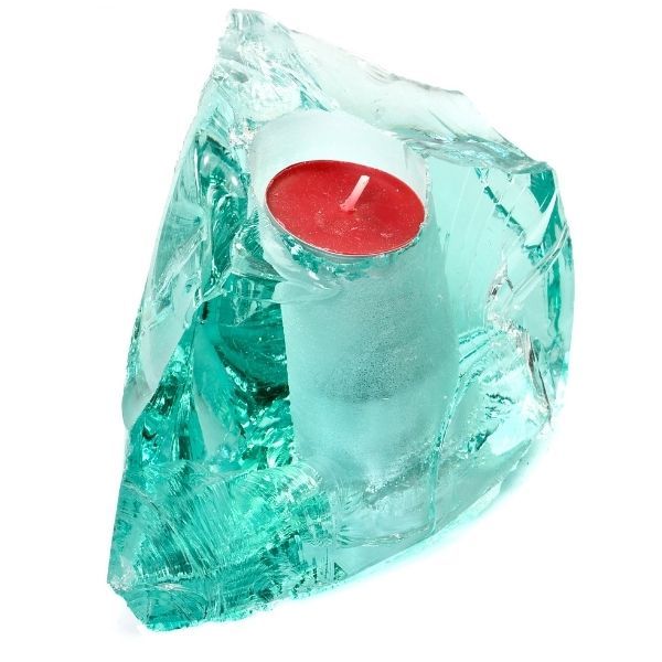 Świecznik Szklany Azurro Tealight