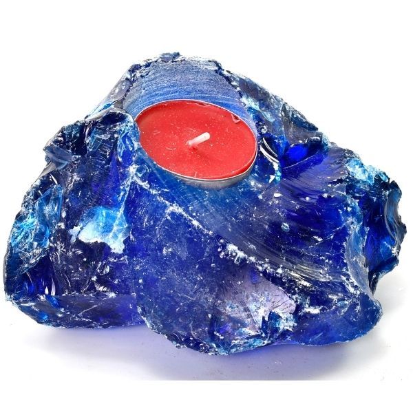 Świecznik Szklany Blue Tealight