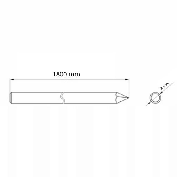 Palik 35x1800mm Drewniany Toczony