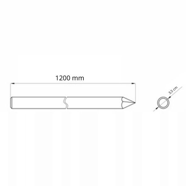 Palik 35x1200mm Drewniany Toczony