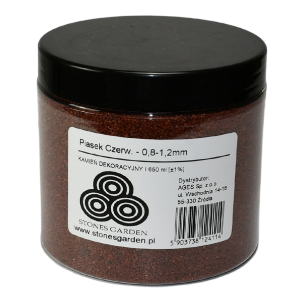 Piasek Kwarcowy Czerwony 0.8-1.2 mm