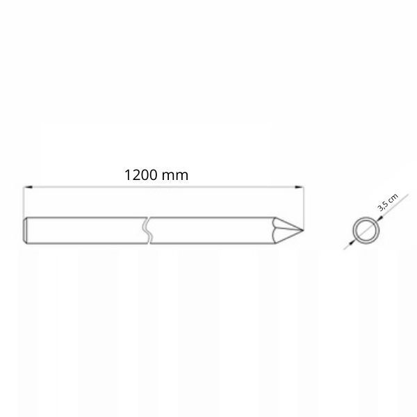 Palik 60x1800mm Drewniany Toczony