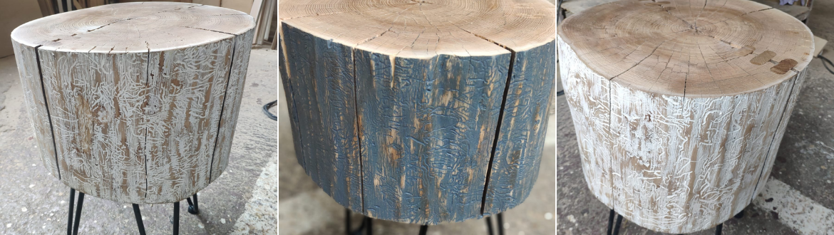 stolik nocny handmade lite drewno