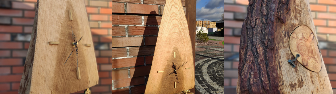 zegar z drewna DIY